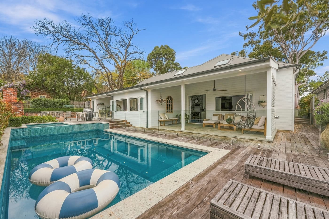 Weatherboard home and pool, Elderslie
